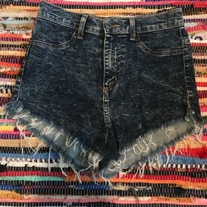 GJG Denim high-rise shorts